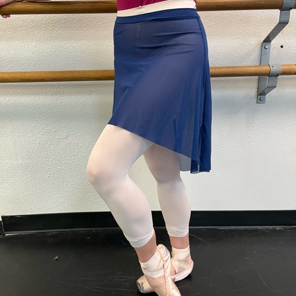 Blue High Low Charms Dancewear Ballet Skirt - Picture 2 of 2